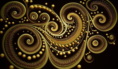  a computer generated image of a spiral design on a black background.  generative ai