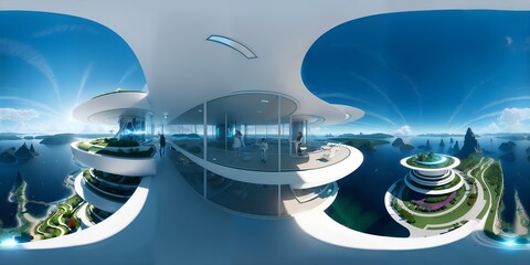 Photo of a modern circular building with a unique entrance