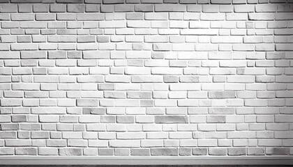 Old white brick wall background, wide panorama of masonry with Generative AI Technology