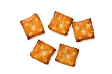 Biscuits, Salty cookies, isolated on white background