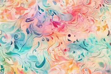 Fototapeta premium colorful and abstract painting with various shapes created with Generative AI technology
