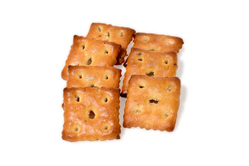 Biscuits, Salty cookies, isolated on white background