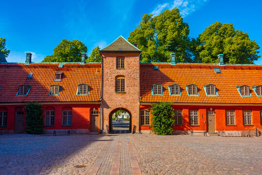 Red castle in Swedish town Halmstad
