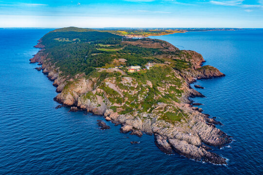 Aerial view of Kullaberg peninsula in Sweden