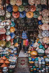 Ceramic souvenir shop in Medina, Marrakech