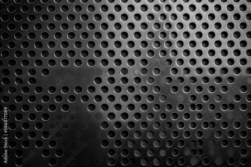 Poster perforated metal surface created with generative ai technology