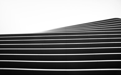 Obraz premium wall facade black and white building abstraction architecture
