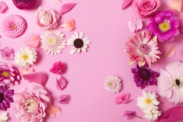 Fototapeta na wymiar pink flowers background