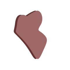 Aesthetic Brown Blob 2D Shape