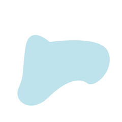 Aesthetic blue blob shape