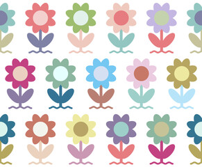 Beautiful seamless floral and flower pattern isolated on white background