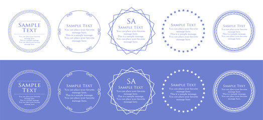 パステルブルーの美しいフレームデザイン。夏の色合い。