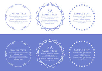 パステルブルーの美しいフレームデザイン。夏の色合い。