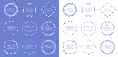 パステルブルーの美しいフレームデザイン。夏の色合い。