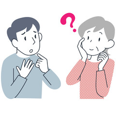 認知症により身近な人が誰かわからないシニア女性