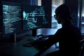 person typing on a laptop