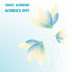 Fototapeta na wymiar single working women's day . Design suitable for greeting card poster and banner