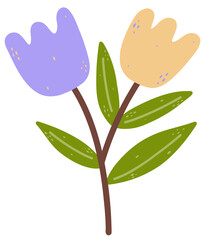 Loose Flower Bud Branch Doodle