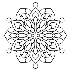 Easy mandala design for coloring. floral, Simple mandala. Geometric ornamental mandalas	