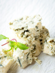 blue cheese and mint
