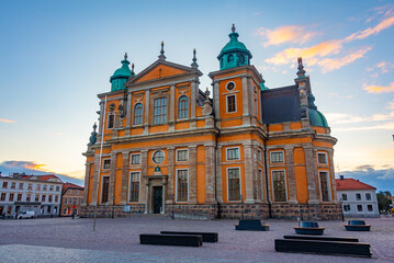 Sunset view of Kalmar cathedral in Sweden © dudlajzov