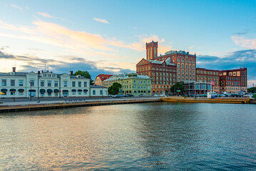 Sunset view of Kalmar conference center in Sweden © dudlajzov