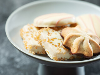 Biscuits and cookies on a plate