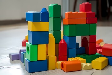 Obraz premium ﻿A group of colorful blocks - Generative AI