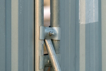 Construction site fencing hoarding panels and back support pipe