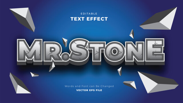 MR.STONE TEXT EFFECT FOR YOUR DESIGN