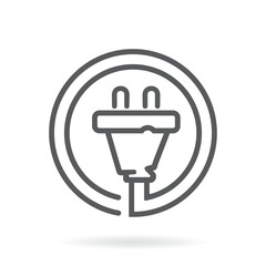 Plug Cable Vector Icon Design Template.