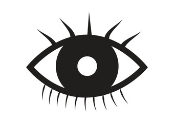 Eye Icon Vector Design for web, isolated on white background.