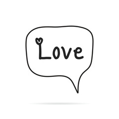 minimalistic style flat speech bubble banner Simple Text love sign. sticker label vector illustration.