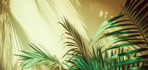palm tree leaves background