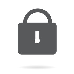 padlock icon isolated on white background.