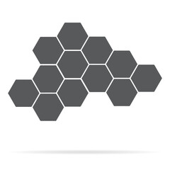 Honeycomb Icon Flat Vector Illustration