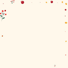 Green Vegetable Background Beige Vector. Leaves Holiday. Orange Graphic Frame. Pumpkins Card. Gold Rowan Cute Illustration.