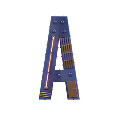 Condensed Future 3D Alphabet or Lettering PNG Images - view 1