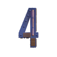 Condensed Future 3D Alphabet or Lettering PNG Images - view 1