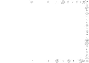 Metal Snow Background White Vector. Flake Flake Illustration. Silver Snowflake Snowy. Grey Holiday Texture.