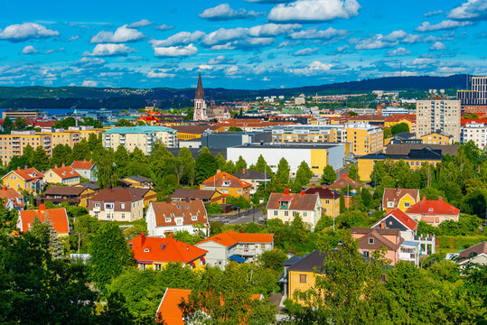 Panorama view of Swedish town J&ouml;nk&ouml;ping