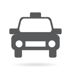 Taxi icon. Car. Vector icon isolated on white background.