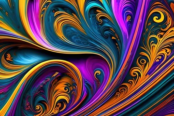 Howling Vortex of Intricate and Wild Swirls: Stunning High Definition Wallpaper for Your Screens