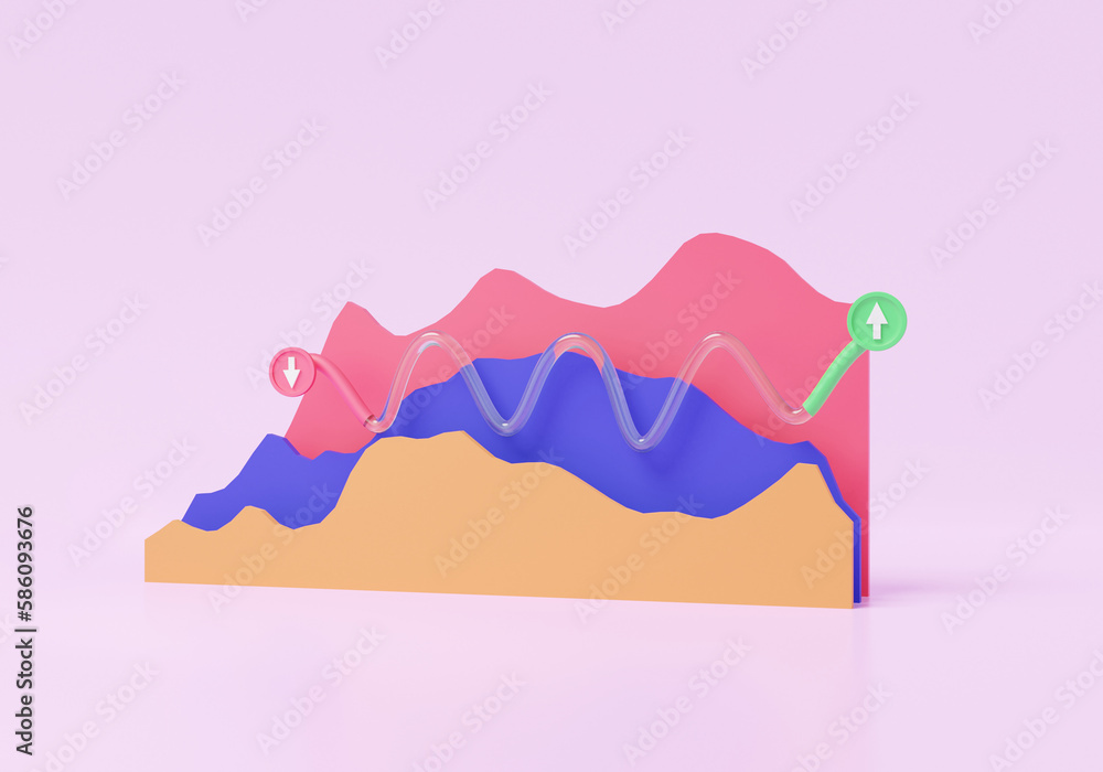 Poster statistics grow development in future concept. growth target consulting planning analysis data scien