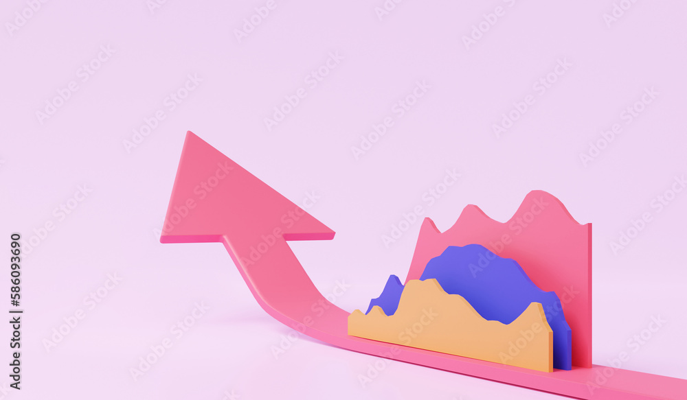 Poster growth target consulting planning analysis data science isometric finance chart graph education to i
