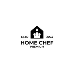 Vector chef house logo design concept illustration idea
