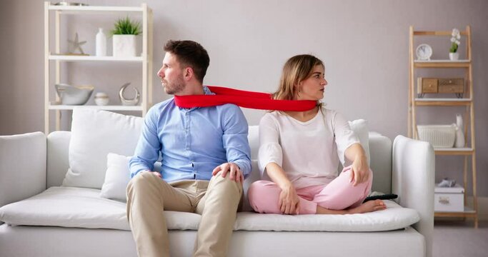 Codependent Couple. Partner Dependency. Controlling Wife