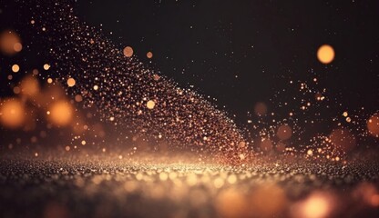 Sparkling Luxury: Glitter, Bokeh Sparkles, and Particles. Generative AI