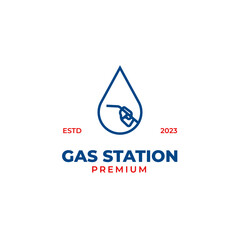 Vector petrol pump logo design concept illustration idea