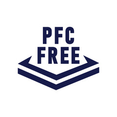 PFC Free Sign. PFC prohibited, perfluorinated compound.